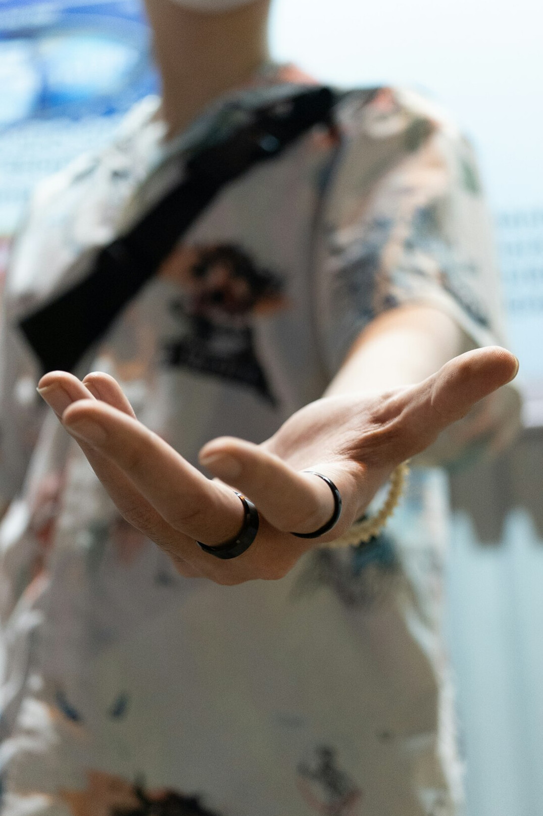 person using hand gestures in conversation