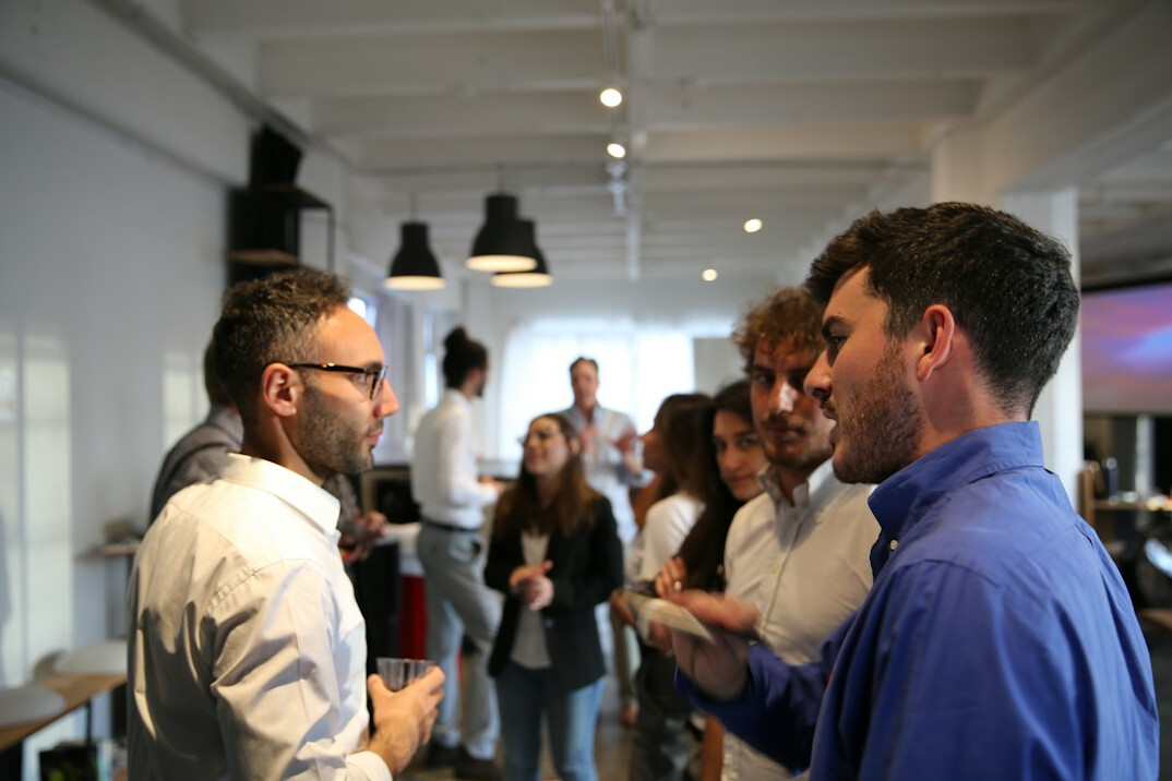 diverse professionals networking