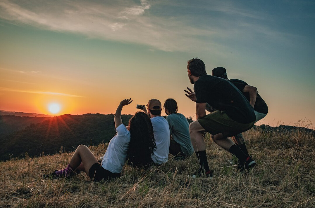 group of friends bonding
